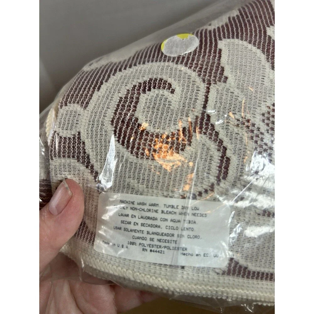 Vintage Lace Napkins Set Floral Burgundy Cranberry Cream USA Lot 4 Table Linens